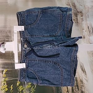 St Johns Bay Womens 12 petite denim blue jean shorts